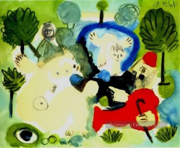  jeu - Déjeuner sur l’herbe après Manet 3 1961 cubisme Pablo Picasso